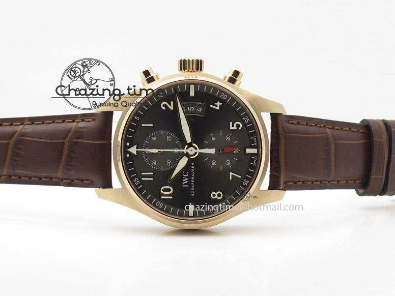 MIROTIME 0329 Pilot Chrono RG 3878 ZF Best Edition Grey Dial On Brown Leather Strap A UrbanChic 7330